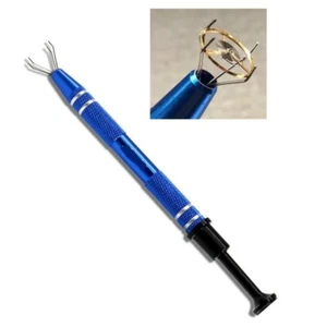 Four Pronged Balance Wheel or Jewel Holder Spring Loaded Retracting Claw Tweezer - Picture 1 of 3