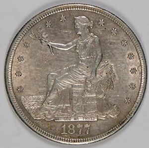 1877-S $1 US Trade Silver Dollar Coin 