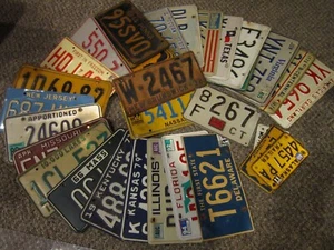 Vintage License Plates ~ Pick & Choose ~ US States ~ Foreign ~ Cycle ~ Trailer - Picture 1 of 105