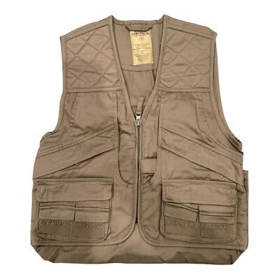 Master Sportsman Mens Hunting Vest Quilted Full Zip Cotton Blend Outdoor Tan M - Image 1 of 4
