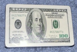 Faux $100 Dollar Bills Deck Of Playing Cards NEW - Picture 1 of 8
