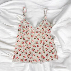 Watermelon Fruit Babydoll Camisole Sleep Top Lingerie Lace Bow Coquette Kawaii M - Picture 1 of 6