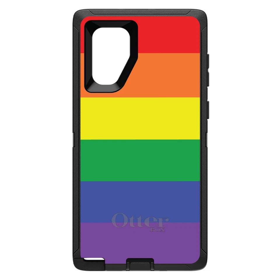 OtterBox Defender for Galaxy Note (Choose Model) Rainbow Stripes Gay Pride - Image 1 of 1
