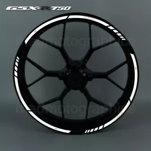 GSX-R750 decalcomanie ruota moto riflettenti adesivi cerchio per suzuki gsxr 750 - Foto 1 di 7