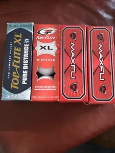SPALDING TOP FLIGHT XL, TOP FLIGHT XL DISTANCE, 2 MAXIFLI RED MAX--12 Balls - Picture 1 of 2