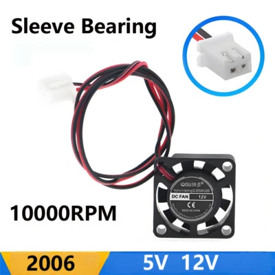 Mini 2006 Laptop Sleeve Bearing Cooling Fan DC Brushless 5V 12V 2-Pin 10000RPM - Image 1 of 4