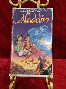 Aladdin (1992) VHS 1662 Black Diamond Walt Disney ROBIN WILLIAMS Cartoon Sealed - Picture 1 of 5