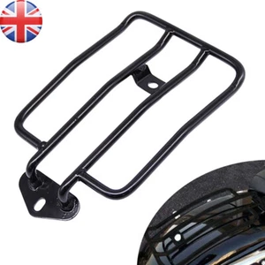 6" Black Rear Solo Luggage Rack For Harley Davidson Sportster Custom Xl883 1200 - Picture 1 of 11