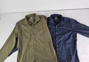 Lot Of 2 Kuhl Rejectr  Long Sleeve Button Up Large Shirts Pockets Sample