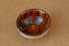 Old Antique Primitive Redware Plate Clay Dish Bowl Cup Mug Painted Early 20th.