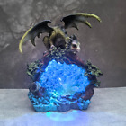 Elements Dragon LED Woodland Crystal Den Figurine Gothic Fantasy Magic 14.5cm