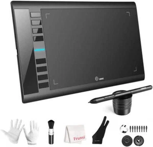 Graphics Drawing Tablet, UGEE M708 10 X 6 Inch Large Drawing Tablet with 8 Hot K - Picture 1 of 8