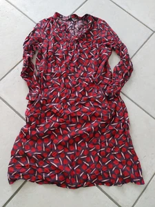Süßes Kleid, braun/rot gemustert, Quiero, 100% Viskose, Gr. 40 - Bild 1 von 3