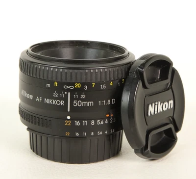 Nikon Nikkor 50mm F1.8 D AF Lens For Nikon DSLR's F&R Lens Cap, Excellent Condi. - Image 1 of 4