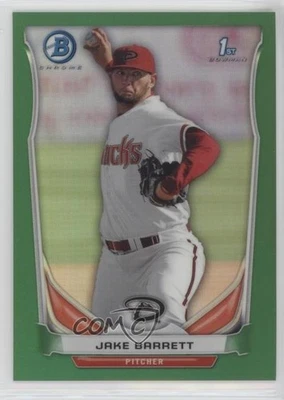 2014 Bowman Prospects Chrome Green Refractor /75 Jake Barrett #BCP11 - Image 1 of 2
