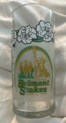 2001 Belmont Stakes 133rd Running Belmont Jewel/Mint Julep Glass  - Image 1 of 4