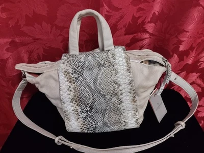 LIEBESKIND BERLIN Womens Large Snakeskin Goat Leather Shoulder Tote Bag NWT New - Image 1 of 4
