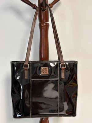 Dooney & Bourke Black Patent Leather Lexington Shopper Tote - Image 1 of 4