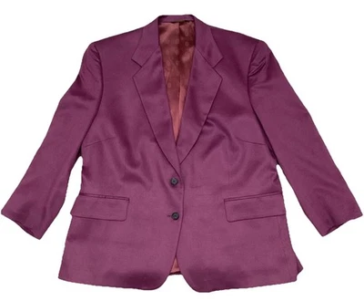 Blazer para mujer Piacenza 100 % cachemir púrpura hecho en Italia personalizado a medida (L) Foto 1 de 4