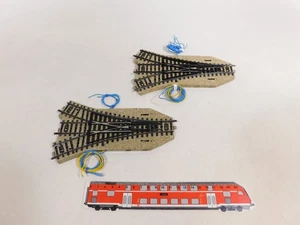 DW70-0,5# 2x Märklin H0 AC 5214 Dreiwegweiche Drei-Weg-Weiche E-Weiche M-Gleis - Picture 1 of 3