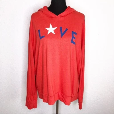 Sudadera con Capucha Sundry Red Love Star Gráfico Talla 4 o Extra Grande XL Foto 1 de 4