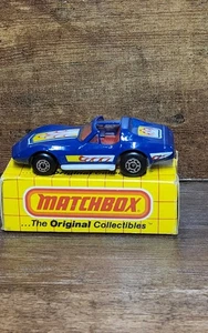 Matchbox Superfast 1978 Corvette T Top MB40 Blue Diecast Model Car with box - Picture 1 of 8