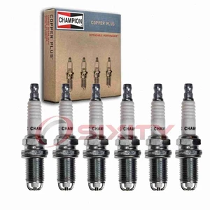 6 pc Champion Copper Plus Spark Plugs for 1993-1995 Audi 90 2.8L V6 Ignition pn - Picture 1 of 5