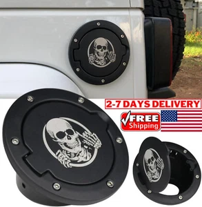 Gas Tank Fuel Filler Cover Cap Door Lid for Jeep Wrangler JK, JK Unlimited 07-17 - Foto 1 di 16