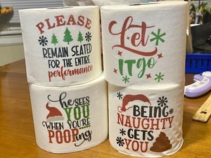 Funny Santa Toilet Paper -Secret Santa-Gift Exchange and Bathroom Decor - Picture 1 of 4