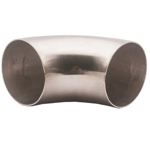 4” Ultra Tight Radius Mandrel Bend 90 Degree 304 Stainless Steel Exhaust 14GA - Picture 1 of 7