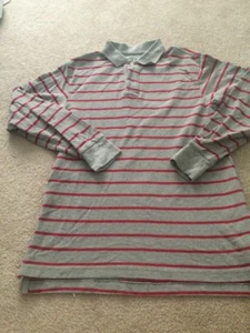 Boys Gray Striped Long sleeve Top Gap Size XL 12 Gently Used - Picture 1 of 3
