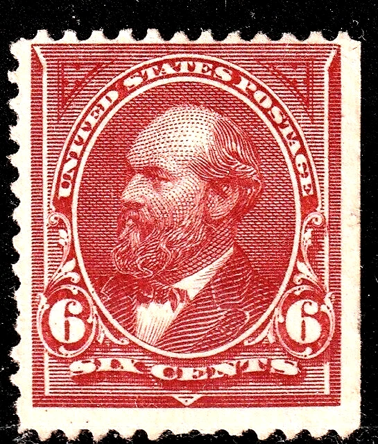 #256 US 6 CENT BROWN GARFIELD-MINT-N/G-FINE-VF - Image 1 of 1