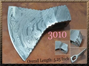 5.25" x 4" CUSTOM MADE HAND FORGED DAMASCUS STEEL VIKING HATCHET AXE HEAD - Picture 1 of 10