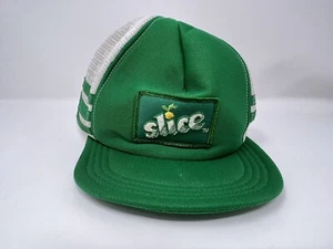 Vintage SLICE Snapback Trucker Hat 3 Stripe Made In USA - Picture 1 of 6