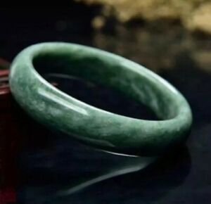 Superbe Bracelet Jonc en véritable Jade naturel et pur, vert foncé . Chine