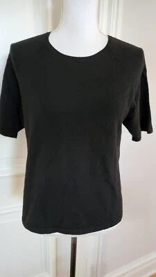 Country Shop Cashmere Sweater Short Sleeve Pullover Womens M Black  - Image 1 of 4