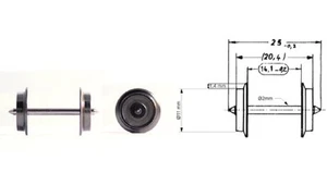 Fleischmann H0 6561-S/686561 AC Juego de ruedas CA 11mm (10 piezas) - NUEVO - Imagen 1 de 1