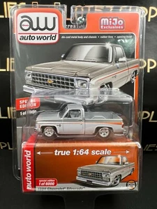 2022 Auto World 1980 Chevrolet Silverado Custom Silver 2-Tone Limited Ed 1:64