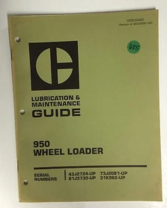 GUÍA DE LUBRICACIÓN Y MANTENIMIENTO CARGADORA DE RUEDAS CATERPILLAR 950 - Imagen 1 de 3
