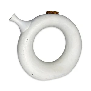 Pre Owned The Wine Tote Hartstone Ceramic Wine Decanter Vintage Donut Hole - Picture 1 of 9
