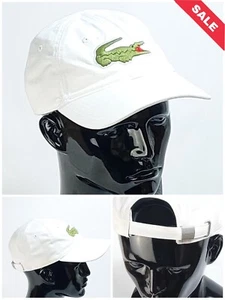 LACOSTE WHITE UNISEX ORGANIC COTTON WHITE SPORT TWILL CAP RRP £45 - Picture 1 of 19
