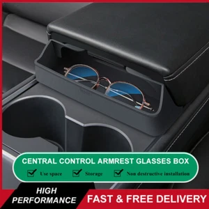 For Tesla Model 3 Y Center Console Organizer Car Armrest Storage Boxes Glasses - Picture 1 of 9