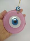 Pink Evil Eye 10 cm Turkish Glass Bead Pendant Charm Boho Home Decor Goodluck