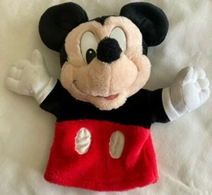 Mattel Arco toys Vintage Mickey Mouse Hand Puppet Plush 3D Head Soft Velour 10" - Picture 1 of 5