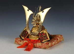 Modern Japanese Beautiful Samurai Helmet -Dragon Deco Kabuto- small size - Picture 1 of 12