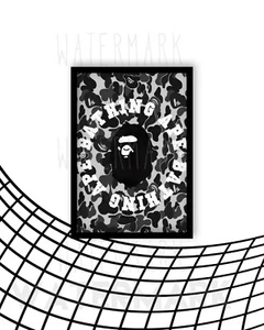 BAPE Bapesta A BATHING APE POSTER PRINT PICTURE WALL ART HYPE SUPREME A4 SIZE