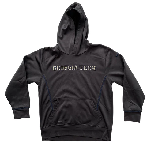 Georgia Tech Yellow Jackets Nike Therma-Fit Boys Hoodie Gray Size M Medium Cover