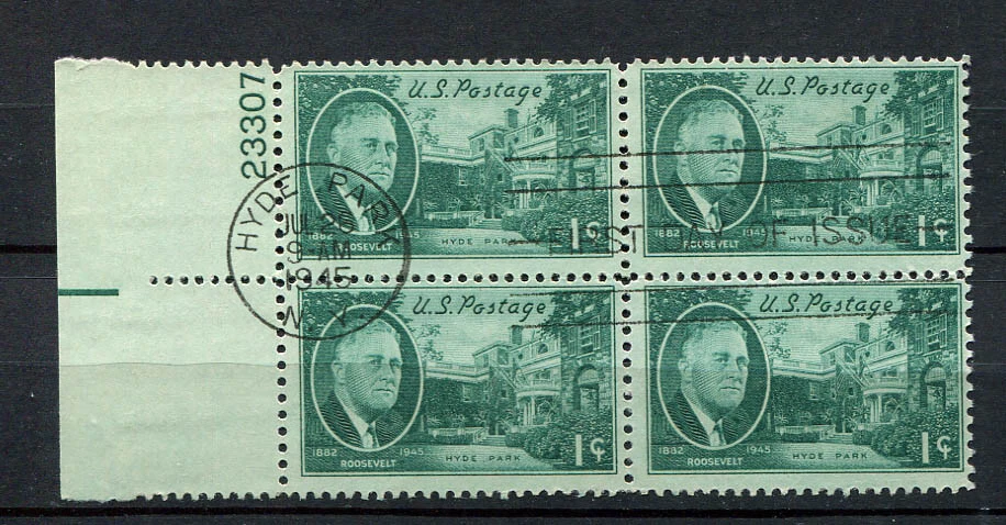 USA : Scott # 930 - Plate Block # 23307 - used - Image 1 of 1
