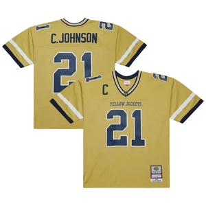 Herren Mitchell & Ness Calvin Johnson Gold Georgia Tech Gelb Jacken 2006 Big & - Bild 1 von 9