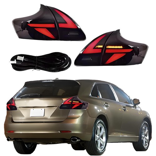 Rear Tail Light LED Projector DRL Black Set 2Pcs Fits For Toyota Venza ...